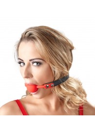 Силиконовый кляп-шар на чёрных ремешках Red Gag silicone - Orion - купить с доставкой в Нижнекамске