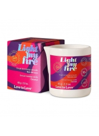 Массажная свеча Light My Fire Coconut с ароматом кокоса - 65 гр. - Love to Love - купить с доставкой в Нижнекамске