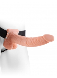Полый страпон телесного цвета Hollow Strap-On with Balls - 24 см. - Pipedream - купить с доставкой в Нижнекамске