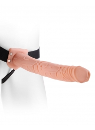 Фаллопротез телесного цвета Hollow Strap-On - 29 см. - Pipedream - купить с доставкой в Нижнекамске
