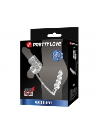 Прозрачная насадка на пенис и мошонку с анальным стимулятором Rilley - Baile - в Нижнекамске купить с доставкой