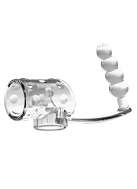 Прозрачная насадка на пенис и мошонку с анальным стимулятором Rilley - Baile - в Нижнекамске купить с доставкой