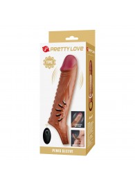 Коричневая вибронасадка с подхватом мошонки и пультом ДУ - Baile - в Нижнекамске купить с доставкой