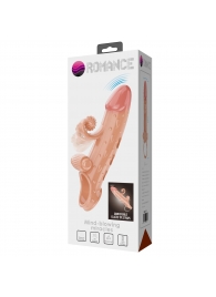 Телесная вибронасадка на пенис с подхватом мошонки - 20 см. - Baile - в Нижнекамске купить с доставкой