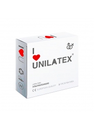 Ультратонкие презервативы Unilatex Ultra Thin - 3 шт. - Unilatex - купить с доставкой в Нижнекамске