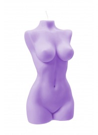 Фиолетовая интерьерная свеча в форме женского торса - 850 гр. - Pecado - купить с доставкой в Нижнекамске