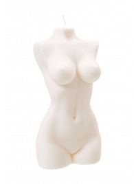 Белая интерьерная свеча в форме женского торса - 850 гр. - Pecado - купить с доставкой в Нижнекамске
