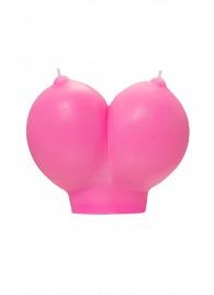 Розовая свеча «Сиськи» - 150 гр. - Pecado - купить с доставкой в Нижнекамске
