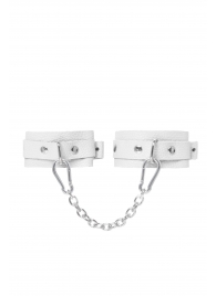 Белые мини-оковы со скруглёнными углами - Pecado - купить с доставкой в Нижнекамске