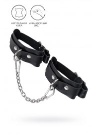 Черные мини-оковы со скруглёнными углами - Pecado - купить с доставкой в Нижнекамске