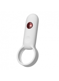 Белое эрекционное виброкольцо с пультом ДУ - Youvic - в Нижнекамске купить с доставкой