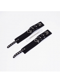 Черные кожаные оковы Sex - Crazy Handmade - купить с доставкой в Нижнекамске