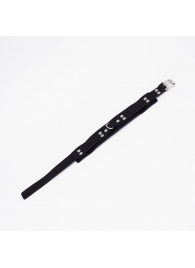 Черный ошейник из высококачественной натуральной кожи - Crazy Handmade - купить с доставкой в Нижнекамске