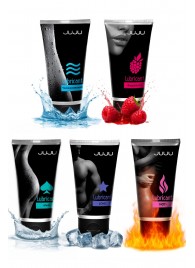 Набор из 5 лубрикантов JUJU (увлажняющий, Hot+, Long, Anal, малина) - JuJu - купить с доставкой в Нижнекамске