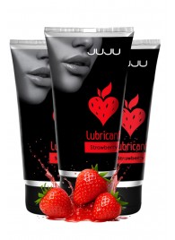 Набор из 3 съедобных лубрикантов JUJU со вкусом клубники - JuJu - купить с доставкой в Нижнекамске