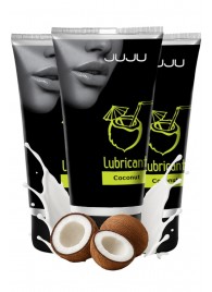 Набор из 3 съедобных лубрикантов JUJU со вкусом кокоса - JuJu - купить с доставкой в Нижнекамске