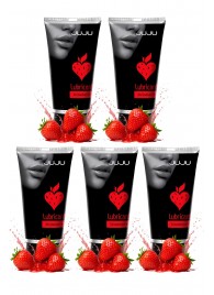 Набор из 5 съедобных лубрикантов JUJU со вкусом клубники - JuJu - купить с доставкой в Нижнекамске