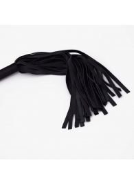 Черный кожаный флоггер - 45 см. - Crazy Handmade - купить с доставкой в Нижнекамске