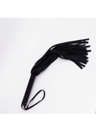 Черный кожаный флоггер - 45 см. - Crazy Handmade - купить с доставкой в Нижнекамске