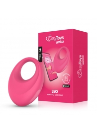 Розовое интерактивное эрекционное виброкольцо Leo - Easy toys - в Нижнекамске купить с доставкой