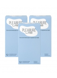 Набор из 3 упаковок ультратонких презервативов Pleasure Lab (по 12 шт.) - Pleasure Lab - купить с доставкой в Нижнекамске