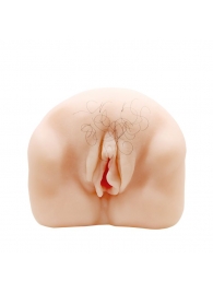 Телесный мастурбатор-вагина с оволосением и вибрацией - Baile - в Нижнекамске купить с доставкой