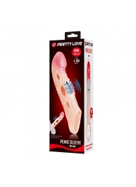 Телесная удлиняющая насадка с рельефом и вибрацией Brad - 21,3 см. - Baile - в Нижнекамске купить с доставкой