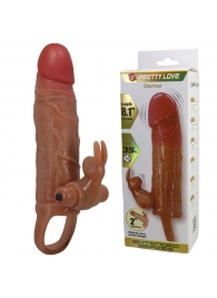 Карамельная вибронасадка с клиторальным стимулятором Osmar - 20,5 см. - Baile - в Нижнекамске купить с доставкой