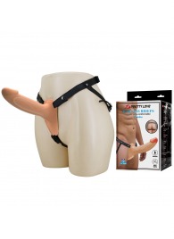 Телесный полый мужской страпон London - 16,8 см. - Baile - купить с доставкой в Нижнекамске