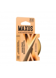 Точечные презервативы MAXUS 2000 Amazing Dots с железным кейсом - 3 шт. - Maxus - купить с доставкой в Нижнекамске