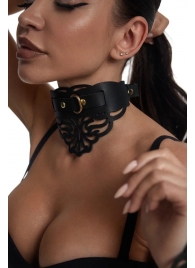 Фигурный чокер с узорами и золотистой фурнитурой - Crazy Handmade - купить с доставкой в Нижнекамске