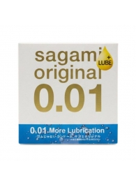 Увлажнённый презерватив Sagami Original 0.01 Extra Lub - 1 шт. - Sagami - купить с доставкой в Нижнекамске