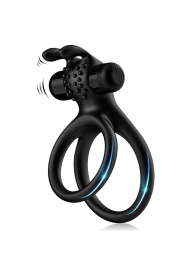 Черное эрекционное виброкольцо с подхватом мошонки Stay Hard - Boys of Toys - в Нижнекамске купить с доставкой