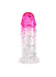 Прозрачно-розовая насадка на пенис Wilford - 13,5 см. - Baile - в Нижнекамске купить с доставкой