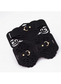 Фигурный набор для БДСМ-игр с узорами и золотистой фурнитурой - Crazy Handmade - купить с доставкой в Нижнекамске