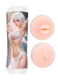 Двусторонний мастурбатор в колбе аниме - вагина и ротик - Tokyo Style - в Нижнекамске купить с доставкой