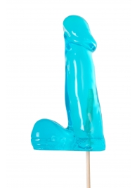 Голубой леденец в форме члена со вкусом блю кюрасао - 173 гр. - Sosuчki - купить с доставкой в Нижнекамске