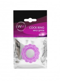 Лиловое эрекционное кольцо с 2 рядами стимулирующих шариков - Erowoman-Eroman - в Нижнекамске купить с доставкой