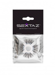 Эластичное эрекционное кольцо с черными «ресничками» - Sextaz - в Нижнекамске купить с доставкой