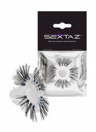 Эластичное эрекционное кольцо с черными «ресничками» - Sextaz - в Нижнекамске купить с доставкой