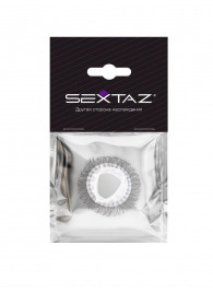 Эластичное эрекционное кольцо с длинными черными «ресничками» - Sextaz - в Нижнекамске купить с доставкой