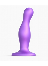 Фиолетовая насадка Strap-On-Me Dildo Plug Curvy size M - Strap-on-me - купить с доставкой в Нижнекамске