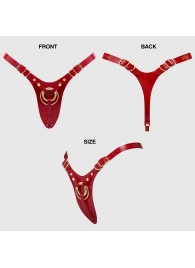 Красный пояс для фиксации насадок Strap-On-Me Leatherette Harness Fabulous - Strap-on-me - купить с доставкой в Нижнекамске