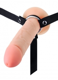 Мужской полый страпон на регулируемых ремешках - 22 см. - Sex Expert - купить с доставкой в Нижнекамске