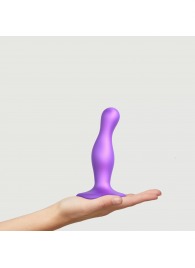 Фиолетовая насадка Strap-On-Me Dildo Plug Curvy size S - Strap-on-me - купить с доставкой в Нижнекамске