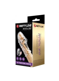 Прозрачная насадка на пенис Booker - 8 см. - Baile - в Нижнекамске купить с доставкой