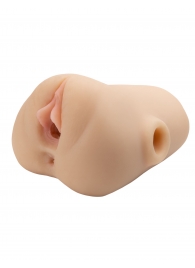 Телесный мастурбатор с вибрацией Double Pounder Vibrating Squeeze Stroker - Pipedream - в Нижнекамске купить с доставкой