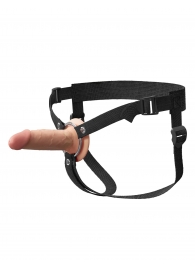 Телесный пустотелый фаллопротез 5’’ Hollow Silicone Strap-On - 14 см. - Pipedream - купить с доставкой в Нижнекамске