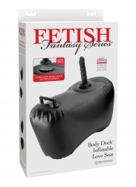 Черное надувное кресло с платформой для фиксации дилдо Body Dock Inflatable Love Seat - Pipedream - купить с доставкой в Нижнекамске