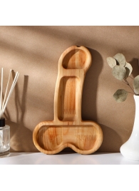 Деревянное блюдо для подачи в форме члена (25 х 16,5 х 1,7 см) - Сима-Ленд - купить с доставкой в Нижнекамске